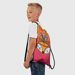 Рюкзак-мешок Лиса Индеец, цвет: 3D-принт — фото 2