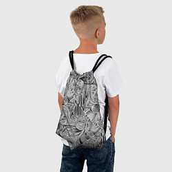 Рюкзак-мешок Узор black two, цвет: 3D-принт — фото 2