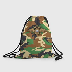 Рюкзак-мешок Камуфляж с гербом МВД, цвет: 3D-принт