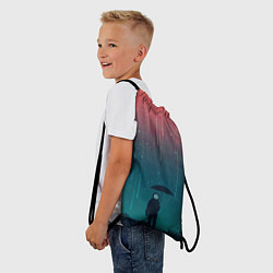 Рюкзак-мешок Космический Дождь, цвет: 3D-принт — фото 2