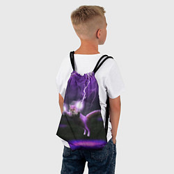 Рюкзак-мешок Кот и Молнии, цвет: 3D-принт — фото 2
