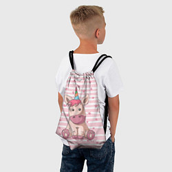 Рюкзак-мешок Единорожек, цвет: 3D-принт — фото 2