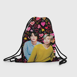 Рюкзак-мешок BTS: НамДжины Намджун и СокДжин, цвет: 3D-принт