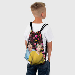 Рюкзак-мешок BTS: НамДжины Намджун и СокДжин, цвет: 3D-принт — фото 2