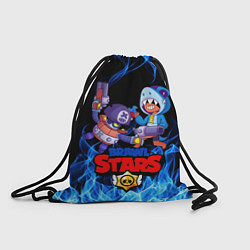 Рюкзак-мешок BRAWL STARS Леон х Дэррил, цвет: 3D-принт