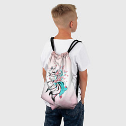 Рюкзак-мешок ЛИСА И САКУРА, цвет: 3D-принт — фото 2