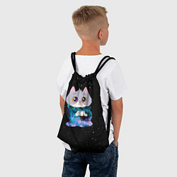 Рюкзак-мешок Котёнок в пледе, цвет: 3D-принт — фото 2