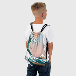 Рюкзак-мешок Большая волна в канагаве, цвет: 3D-принт — фото 2