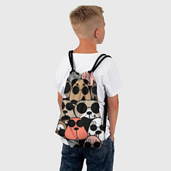 Рюкзак-мешок Серьезные псы, цвет: 3D-принт — фото 2