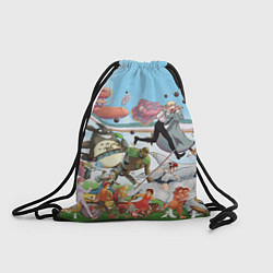 Рюкзак-мешок Studio Ghibli, цвет: 3D-принт