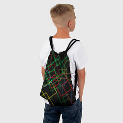 Рюкзак-мешок BACKGROUND NEON, цвет: 3D-принт — фото 2