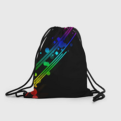 Рюкзак-мешок АБСТРАКТНЫЙ НЕОН, цвет: 3D-принт