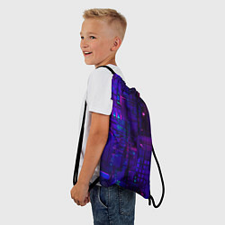 Рюкзак-мешок NEON CUBES, цвет: 3D-принт — фото 2