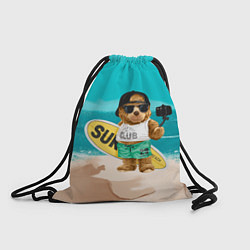 Рюкзак-мешок Медвежонок серфер, цвет: 3D-принт