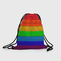 Рюкзак-мешок Разноцветные доски радужный, цвет: 3D-принт