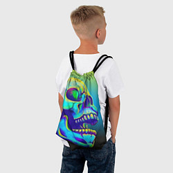 Рюкзак-мешок Neon skull, цвет: 3D-принт — фото 2