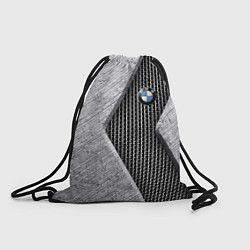 Рюкзак-мешок BMW - emblem - metal - texture, цвет: 3D-принт