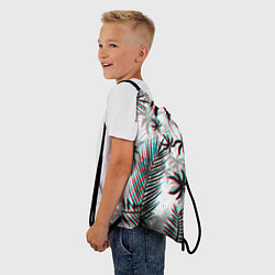 Рюкзак-мешок ПАЛЬМЫ TROPICAL GLITCH, цвет: 3D-принт — фото 2