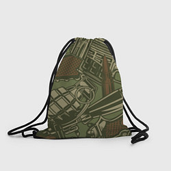 Рюкзак-мешок Военный инвентарь Z, цвет: 3D-принт