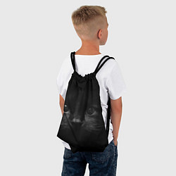 Рюкзак-мешок Чёрный кот, цвет: 3D-принт — фото 2