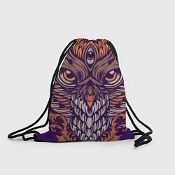 Рюкзак-мешок Сова в Арт-Деко, цвет: 3D-принт