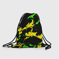 Рюкзак-мешок Желто-зеленый, цвет: 3D-принт