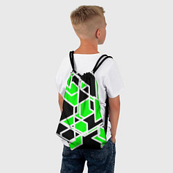 Рюкзак-мешок Зелёное трубы, цвет: 3D-принт — фото 2
