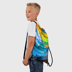 Рюкзак-мешок Цветные полоски, цвет: 3D-принт — фото 2