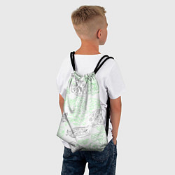 Рюкзак-мешок Нарисованные черепашки, цвет: 3D-принт — фото 2