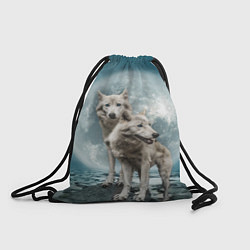 Рюкзак-мешок Волки альбиносы, цвет: 3D-принт