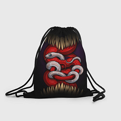 Рюкзак-мешок Monster and snake, цвет: 3D-принт