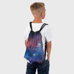 Рюкзак-мешок Glitch space, цвет: 3D-принт — фото 2