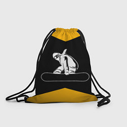 Рюкзак-мешок Сноубордист, цвет: 3D-принт