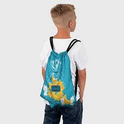 Рюкзак-мешок Зайчики и печенье, цвет: 3D-принт — фото 2