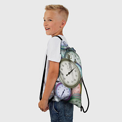 Рюкзак-мешок Секундомеры, цвет: 3D-принт — фото 2