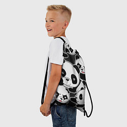 Рюкзак-мешок Смешные панды, цвет: 3D-принт — фото 2