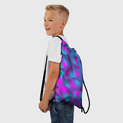 Рюкзак-мешок Неоновые капли, цвет: 3D-принт — фото 2