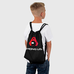 Рюкзак-мешок Among Us Логотип, цвет: 3D-принт — фото 2