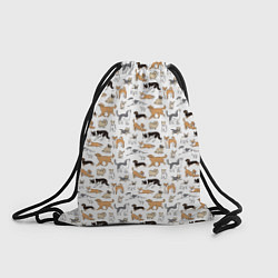Рюкзак-мешок Узор собаки много, цвет: 3D-принт