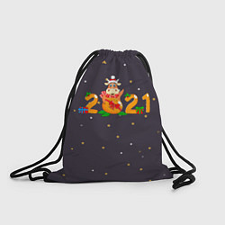 Рюкзак-мешок 2021 Новый Год, цвет: 3D-принт