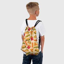 Рюкзак-мешок Фастфуд, цвет: 3D-принт — фото 2