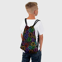 Рюкзак-мешок AMONG US NEON, цвет: 3D-принт — фото 2