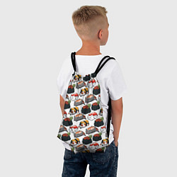 Рюкзак-мешок Котики Суши, цвет: 3D-принт — фото 2