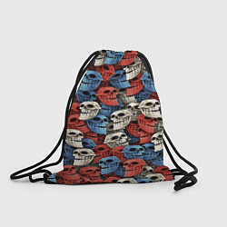 Рюкзак-мешок Черепа троллей триколор, цвет: 3D-принт