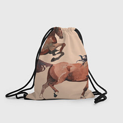 Рюкзак-мешок Кони, цвет: 3D-принт