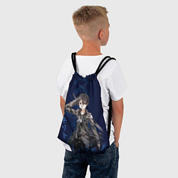 Рюкзак-мешок Черный мечник Кирито, цвет: 3D-принт — фото 2
