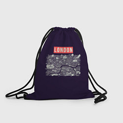 Рюкзак-мешок LONDON, цвет: 3D-принт