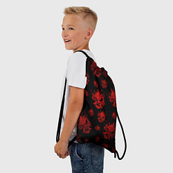 Рюкзак-мешок RED SAMURAI PATTERN, цвет: 3D-принт — фото 2