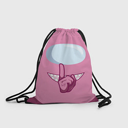 Рюкзак-мешок AMONG US PINK IMPOSTOR, цвет: 3D-принт