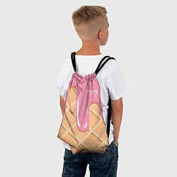 Рюкзак-мешок Мороженое Рожок, цвет: 3D-принт — фото 2